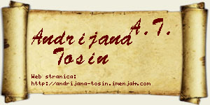Andrijana Tošin vizit kartica